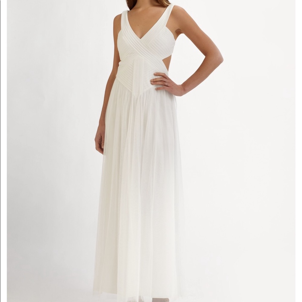 White BCBG BCBGMAXAZARIA Mara Evening Dress